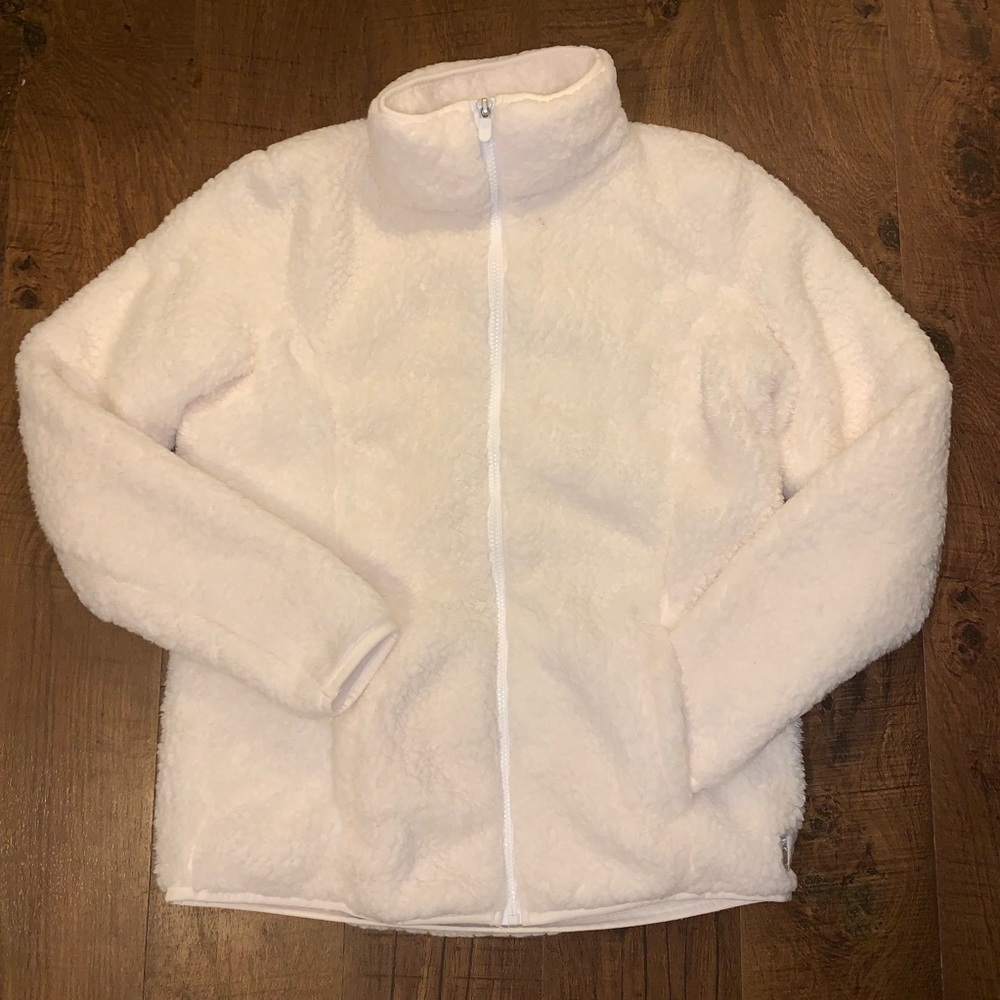 FILA Fleece Fur Zip Jacket Vintage